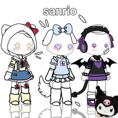 outfit sanrio hello Kitty,cinnamoroll and kuromi gacha life Hello Kitty Gacha Outfit, Gacha Kuromi Outfit, Coquette Gacha Life Outfit, Gacha Life Winter Outfits, Gacha Sanrio Outfits, Gacha Life Outfits Christmas, Outfit Ideas For Gacha Life, Cute Outfits Gacha, Cute Gacha Life Outfit Ideas