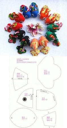 the instructions for making an origami doll with different shapes and sizes, including flowers