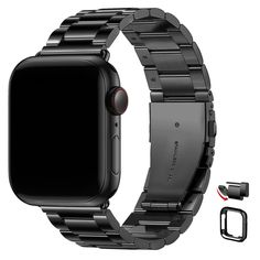 PRICES MAY VARY. [Effortless Installation - No Tools Needed] Adjust your Apple Watch Band with ease using just your hands. Just simply pull on the spring loaded link, twist and pop off and on. Shorten or extend the band for a perfect wrist fit. Remove up to 6 arrow-marked links. Enjoy from unboxing to wearing! [Seamless Apple Watch Compatibility] Our precisely engineered connectors ensure perfect fitment with a wide range of Apple Watch models, including Series Ultra, 8, 7, SE, 6, 5, 4, 3, 2, an Apple Watch Models, Apple Watch 38mm, Apple Watch Band, Apple Watch Bands, Watch Strap, Watch Band, Watch Bands, Apple Watch, Cell Phone Accessories