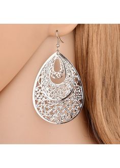 Color:Silvery White;Package Contents:1 Pair X Earrings;Occasion:Sport; Long Sleeve V Neck Shirt, V Neck Shirt, Metal Earrings, White Metal, Neck Shirt, Mother's Day Gifts, Mother's Day, On Sale, Gifts