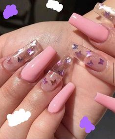 Pink 4th Of July Nails, Ongles Rose Pastel, French Pedicure, Clear Acrylic Nails, Tapered Square Nails, Glamour Nails, Transparent Nails, July Nails, Coffin Nails Long