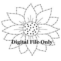 the digital file only logo is shown in black and white, with an image of a flower