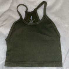 Free People Happiness Runs Tank In Olive Green, Size Xs/S. Free People’s Fastest Selling Tank, Made Of 73% Nylon, 27% Spandex. Small Snag At Top, See Last Picture. Bundle With Other Colors For A Discount. Nwot Fitted Green Crop Top For Everyday, Everyday Green Seamless Crop Top, Trendy Cotton Crop Top For Yoga, Green Casual Crop Top For Yoga, Green Cotton Tank Top For Yoga, Everyday Green Cotton Crop Top, Casual Green Crop Top For Workout, Green Cotton Crop Top For Everyday Wear, Free People Tops