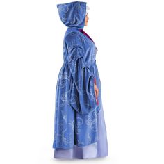 a child wearing a blue robe and hood