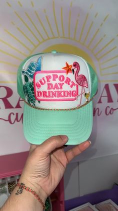 Have you been wanting one of those popular custom trucker hats? Want your hat to be made during a live on TikTok? Well look no further!  Price includes up to 5 patches. Any additional patches are priced by size. Please message the seller for pricing sheet!  Chains are additional cost, please be sure to add them if they are wanted! Trucker Hat Designs, Patch Hats, Side Kick, Hat Designs, Caps Hats, Trucker Hat