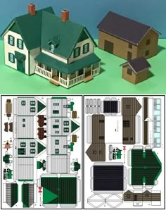 paper model of a house and its surroundings