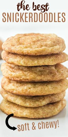 the best snickkerdoodles soft and chewy cookies are made with only 3 ingredients