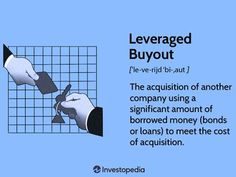 two hands are touching each other over a graph paper with the words leveraged buyout