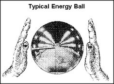 two hands holding a ball with the words typical energy ball written below it in black and white