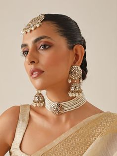 Gold Choker Necklace Indian Bridal Short, Luxury Temple Jewelry Bridal Choker Necklace, Indian Bridal Choker Necklace Set, Gold Choker Necklace Indian Bridal Pendant, Luxury Kundan Necklace With Stone Work For Reception, Indian Pearl Jewellery, Necklace Set Choker, Diwali Jewellery, Blue Dart