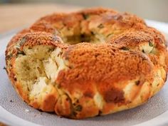 a bagel sitting on top of a white plate