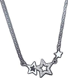 Silver Star-shaped Alloy Jewelry, Silver Star-shaped Jewelry With Adjustable Chain, Star-shaped Metal Clavicle Necklace, Star-shaped Metal Clavicle Chain Necklace, Metal Star-shaped Clavicle Chain Necklace, Metal Star-shaped Clavicle Necklace, Silver Star-shaped Metal Necklace, Celestial Star Necklace For Party, Celestial Star-shaped Necklace For Party