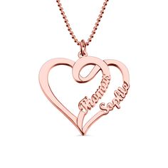 Heart Pendent Designs Gold, Heart Pendant Name Jewelry For Gift, Heart-shaped Name Necklace For Gift, Custom Name Rose Gold Heart Pendant Necklace, Heart-shaped Name Necklace For Anniversary Gift, Rose Gold Heart Pendant With Name, Gold Pendent, Locket Design, Gold Earrings Models