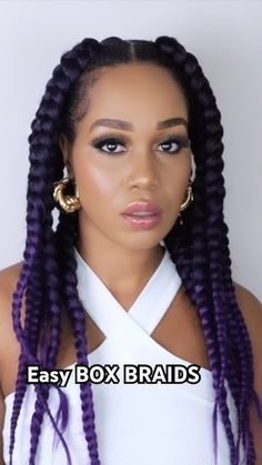 Easy Box Braids, Braids Hair, Hair