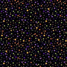 multicolored dots on black background