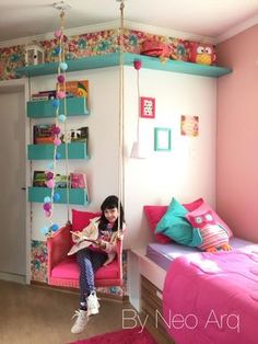 Zimmer Diy, Diy Girls Bedroom, Wall Beds, Bedroom Wallpaper, Girl Bedroom Designs, Room Deco, Wall Bedroom