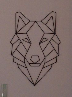 Wolf Drawing Easy, Geometric Art Animal, Geometric Wolf, Geometric Shapes Art, Up Tattoo, Stick Art, Diy Wall Art Decor, Geometric Drawing, Bullet Journal Art