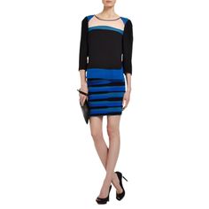 Signature mini striped skirt- perfect for a high-impact spring look! Allover stretch knit fabric.Fitted, body-con style. Pull-on style. Hits at mid thigh.86% Rayon, 13% nylon, 1% spandex. Color: Royal blueDry clean. Chic Striped Fitted Mini Skirt, Fitted Striped Mini Skirt, Striped Fitted Mini Skirt For Work, Chic Blue Mini Skirt For Evening, Chic Striped Stretch Bodycon Dress, Fitted Striped Mini Skirt For Spring, Blue Fitted Mini Skirt For Evening, Fitted Blue Mini Skirt For Evening, Chic Striped Stretch Mini Dress