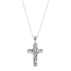 Silpada 'Joyful Devotion' Sterling Silver Cross Pendant Necklace, 16" + 2" | Silpada Sterling Silver Cross Pendant, Silver Cross Pendant, Sterling Silver Cross, Cross Pendant Necklace, Silver Cross, Spiritual Journey, Cross Pendant, 925 Sterling Silver, Stamp