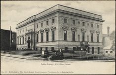 an old black and white photo of the public library building in downtown st louis, mo