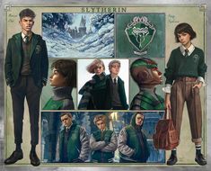 an image of harry potter and slys characters in the style of their own character