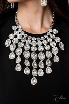 Jewelry Images, Paparazzi Accessories, White Necklace, White Rhinestone, Chic Jewelry, Affordable Jewelry, Paparazzi Jewelry, Rhinestone Necklace, Blue Earrings