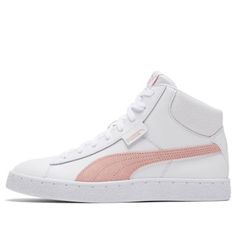 Puma 1948 Mid L 'Pink/White' 359169-10 (SNKR/Retro/Skate/Casual/Unisex/Mid Top) Pink Mid-top Sporty Skate Shoes, Sporty Mid-top Pink Skate Shoes, Sporty Pink Mid-top Skate Shoes, Pink High-top Sneakers For Sports In Spring, Pink High-top Sneakers For Spring Sports, Pink Mid-top Skate Shoes, Pink High-top Sneakers With Gum Sole For Spring, Spring Pink High-top Sneakers With Gum Sole, Sporty Pink High-top Sneakers For Spring