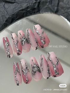 Nails Metal, Nails Pearl, Cross Nails, Really Cute Nails, Nail Swag