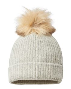 Winter Blur™ Pom Pom Beanie - CHALK - ONE SIZE | Columbia Winter Blur Pom Beanie Hat in Chalk | acrylic/nylon/polyester/elastane Columbia Hat, Fair Isle Hat, Cuffed Beanie, Mesh Hat, Winter Hats Beanie, Swimwear Dress, Wool Beanie, Winter Beanie, Knit Beanie Hat