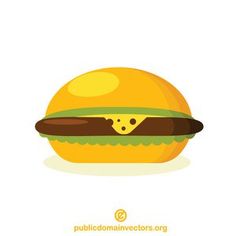 a hamburger with cheese and lettuce on the side, in flat design style