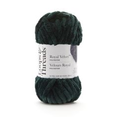 a ball of yarn that is green with the words royal velvet written on it in white