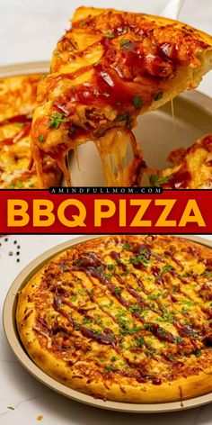 Put a delicious spin on pizza night with this BBQ Pizza! Made with savory chicken or pork, sweet and tangy barbecue sauce, melty cheese, and sharp onions, this homemade pizza recipe mimics the flavor of California Pizza Kitchen's BBQ Chicken Pizza and comes together with ease. Grilled Barbecue Chicken Breast, Bbq Pizza Recipes, Chili Pizza, Rotisserie Chicken Recipes Leftover, Homemade Pizza Recipe, Tangy Bbq Sauce, California Pizza, Bbq Pizza, Crockpot Pulled Pork