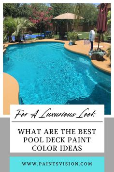 Deck Paint, pool Deck Paint, pool deck Pool Patio Paint Colors, Painted Concrete Pool Area, Painting Concrete Around Pool, Pool Decking Colors, Painted Pool Concrete, Pool Cement Deck Ideas, Paint Pool Deck Concrete, Pool Deck Color Ideas, Cool Pool Deck Coating