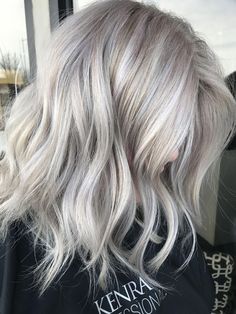 icy balayage pouted weave younger trendy greyish haircolor nunez edgy thirties streaks shampoos Icy Toned Blonde, Silver Toned Blonde Hair, Icy Grey Blonde Hair, Grey Hair Weave, Icy Blonde Hair Color, 2018 Hair, Grey Blonde