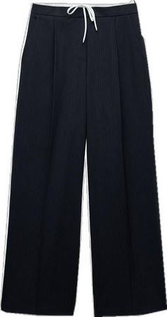 Business Casual Wide Leg Pull-on Bottoms, High-waisted Workwear Culottes With Elastic Waistband, High-waisted Culottes With Elastic Waistband For Work, Business Casual High-waisted Wide Leg Pants With Elastic Waistband, Tailored Wide-leg Pants With Pockets, Wide Leg Pants With Elastic Waistband For Business Casual, Classic Wide Leg Trousers With Side Pockets, Classic Wide-leg Pants With Side Pockets, Classic Wide Leg Pants With Side Pockets