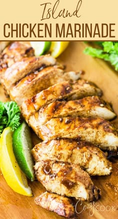 island marinade on chicken with lime and lemon Thousand Island Chicken Recipes, Marinades For Chicken Breast, Chicken Breast Marinade For The Grill, Thousand Island Chicken, Island Chicken Recipe, Chicken Marinade For The Grill, Marinades For Chicken, Island Chicken, Best Grilled Chicken Marinade