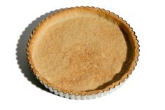 an uncooked pie crust on a white background