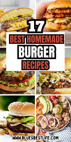 A collection of burger recipes Cheap Dinner Recipes, Burger Sliders, Homemade Burgers, Dinner With Ground Beef