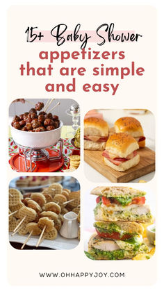 baby shower appetizers that are simple and easy