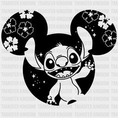 Stitch Disney Ears Design - Dtf Heat Transfer Unisex S & M ( 10 ) / Dark Color (See Imaging) Deco Disney, Stitch Svg, Stitch Tshirt, Idee Cricut, Disney Mickey Ears, Projets Cricut, Image Svg, Stitch Gift, Cute Stitch