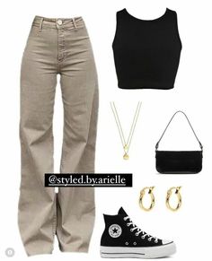 Beige Hose, Trendy Outfits For Teens, Causual Outfits, Baggy Pants, Swaggy Outfits, Simple Trendy Outfits, Cute Everyday Outfits, Baddie Outfits Casual, Cute Simple Outfits