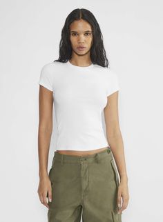 HOMESTRETCH™ CREW T-SHIRT | Aritzia Aritzia Clothes, Aritzia Top, 2024 Fits, Aritzia Tna, Blazer Shirt, Women Street, Jacket Parka, Denim Accessories, Menswear Inspired