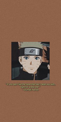 an anime character with a quote on it