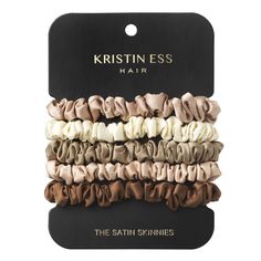 Kristin Ess The Satin Skinnies Hair Elastic - 5ct Kristin Ess Hair, Kristin Ess, Split Dyed Hair, Layers And Bangs, Target Gifts, Bangs Curly, Hair Accessories Collection, Hair Elastic, Hair Essentials