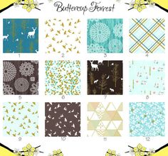 an image of different patterns and colors for the battenup forest wallpapers