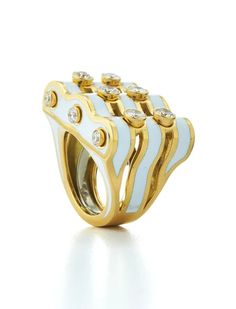 Official | David Webb | Mother's Day Luxury Jewelry Mixed Metal Engagement Rings, David Webb, Celebrity Engagement Rings, Wave Ring, Bold Jewelry, The David, Jewelry Rings Diamond, Rings Cool, Fabulous Jewelry