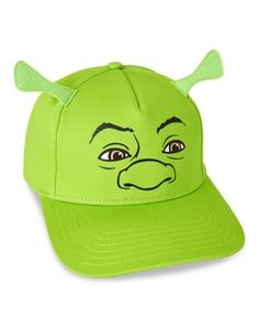 Elevate your style to ogre-sized proportions with this officially licensed 3D Shrek Snapback Hat. Get ready to embrace some swampy swagger! Officially licensed Adjustable Structured fit Mid crown Normal bill Snapback closure Material: Polyester Care: Spot clean Imported Adjustable Themed Green Hat, Themed Adjustable Snapback Baseball Cap, Adjustable Green Themed Hat, Material Shrek, Shrek Accessories, Shrek Plush, Shrek Hat, Shrek Sweatshirt, Shrek Merchandise