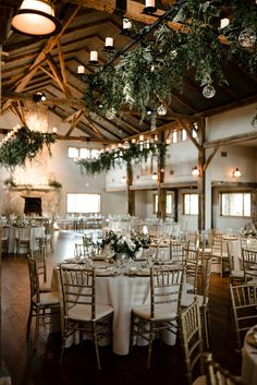 tables and chairs are set up for an event