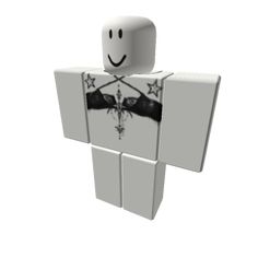 an image of a person made out of cubes with crosses and swords on it