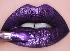 A Deep Metallic Purple Lip Composite Purple lips, Purple lipstick, Lips